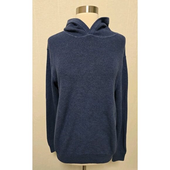 Vineyard Vines Sweaters - Vineyard Vine Hooded Sweater Womens‎ Size Small Blue Cotton Knit Blend